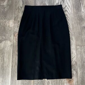 GIANNI VERSACE Couture Vintage Black Wool Pencil Skirt Size 10